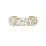 23.5CTW Mix Shaped Lab Grown Diamond (F/VS) Fancy Flower Bracelet in 14K Gold