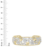 23.5CTW Mix Shaped Lab Grown Diamond (F/VS) Fancy Flower Bracelet in 14K Gold