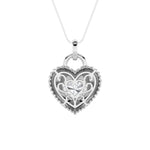 1.5CTW Round Shaped Lab Grown Diamond (F/VS) Heart Shaped Pendant in 14K Gold