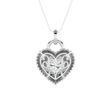 1.5CTW Round Shaped Lab Grown Diamond (F/VS) Heart Shaped Pendant in 14K Gold