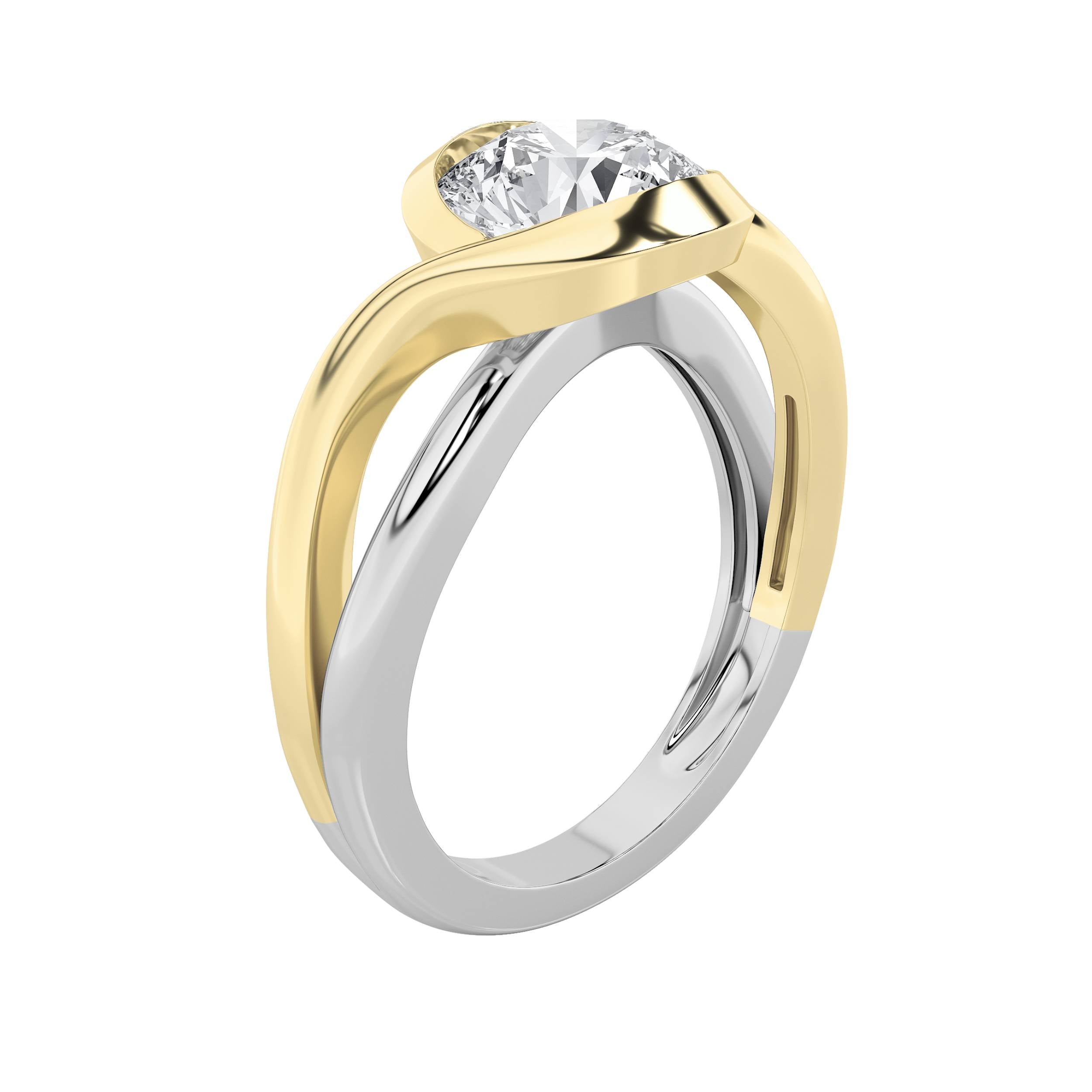 2CTW Round Shaped Lab Grown Diamond (F/VS) Solitaire Engagement Ring in 14K Gold