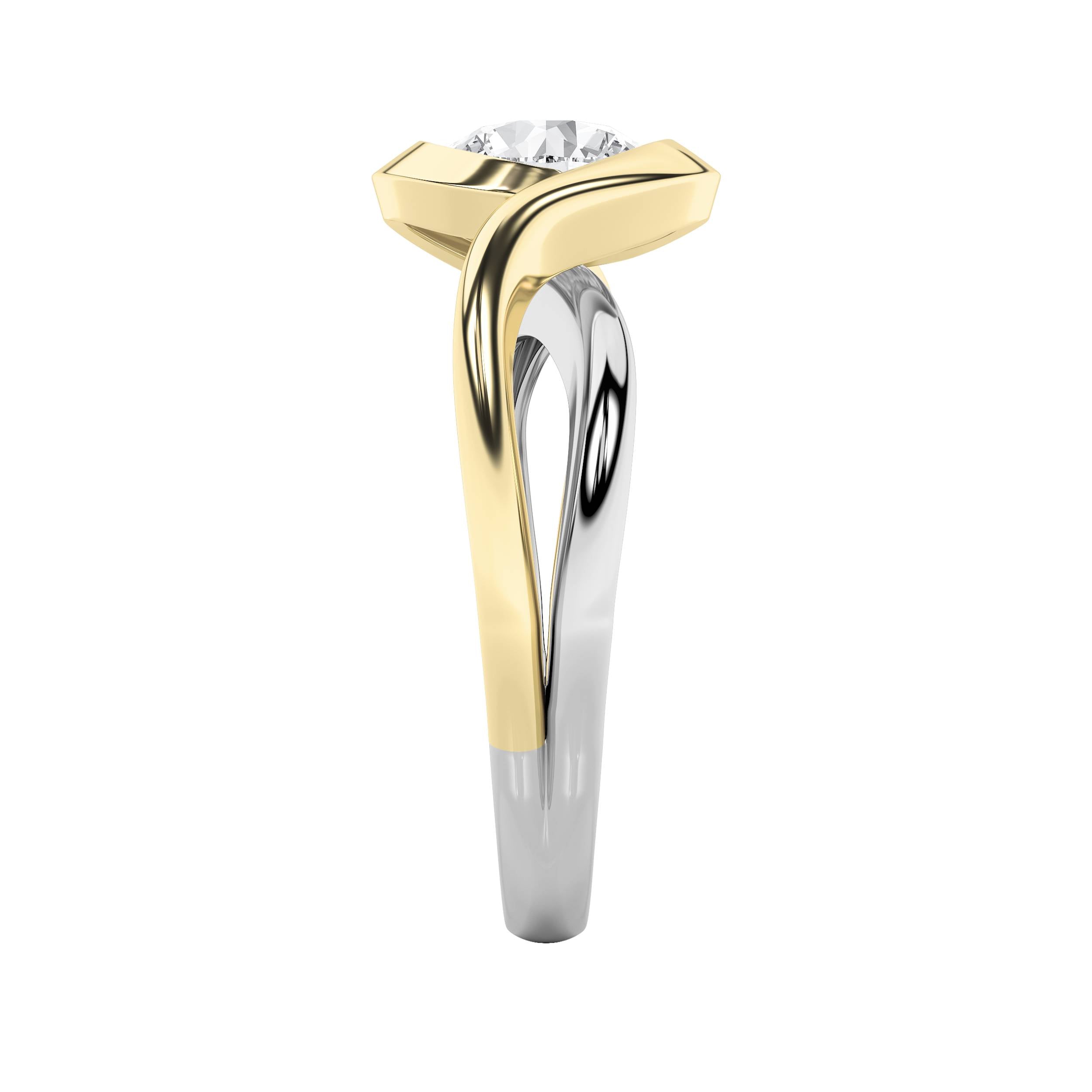 2CTW Round Shaped Lab Grown Diamond (F/VS) Solitaire Engagement Ring in 14K Gold