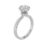 2CTW Round Shaped Lab Grown Diamond (F/VS) Solitaire Engagement Ring in 14K Gold
