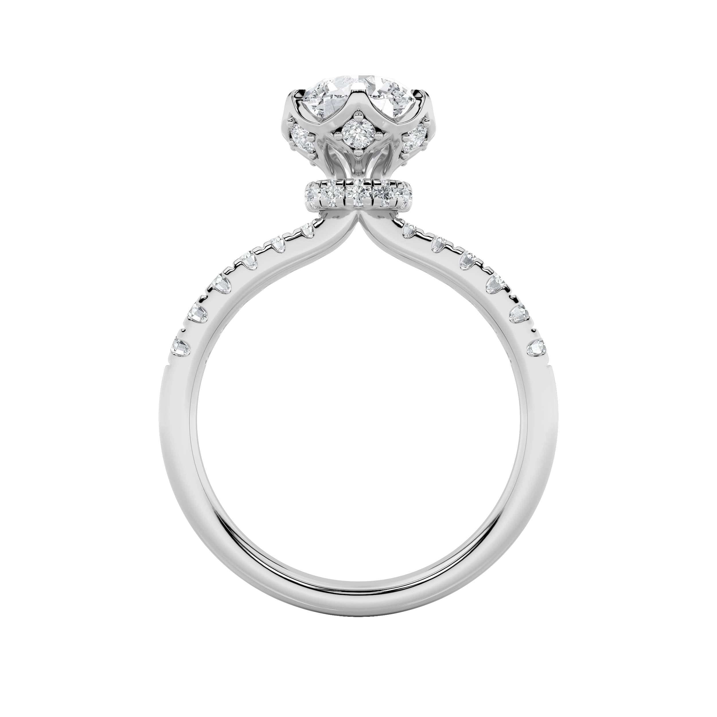 2CTW Round Shaped Lab Grown Diamond (F/VS) Solitaire Engagement Ring in 14K Gold