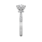 2CTW Round Shaped Lab Grown Diamond (F/VS) Solitaire Engagement Ring in 14K Gold