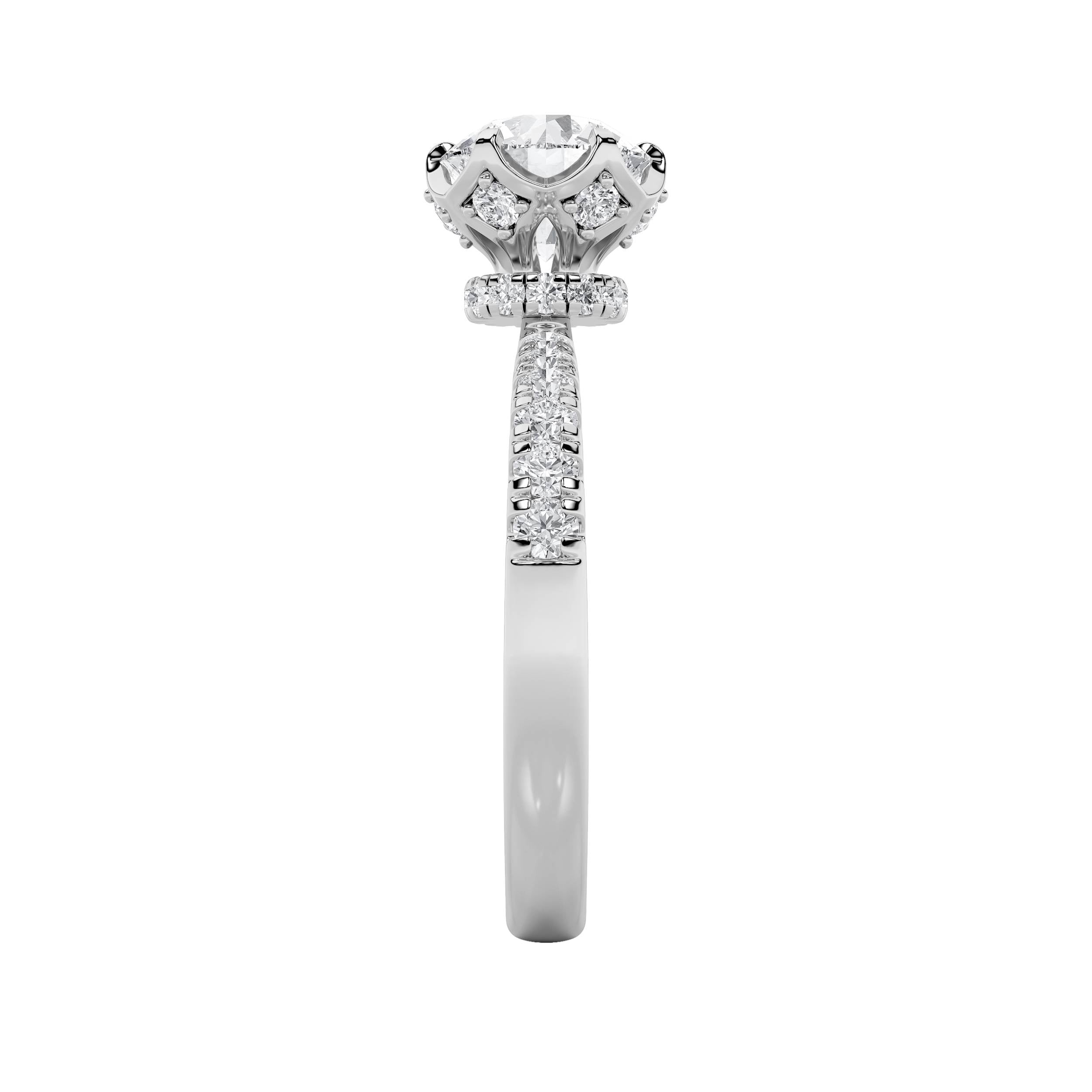2CTW Round Shaped Lab Grown Diamond (F/VS) Solitaire Engagement Ring in 14K Gold