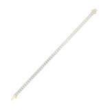 10CTW Emerald Shaped Lab Grown Diamond (F/VS) Bracelet in 14K Gold
