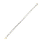 15CTW Emerald Shaped Lab Grown Diamond North South Bracelet in 14K Gold (F/VS)