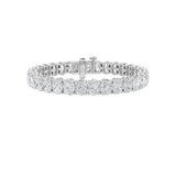 10CTW Oval Shaped Lab Grown Diamond North South Bracelet in 14K Gold (F/VS)