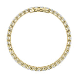 15CTW Oval Shaped Lab Grown Diamond North South Bracelet in 14K Gold (F/VS)