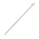 15CTW Oval Shaped Lab Grown Diamond North South Bracelet in 14K Gold (F/VS)