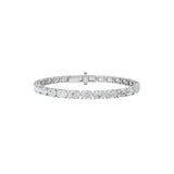 7CTW Oval Shaped Lab Grown Diamond (F/VS) Bracelet in 14K White Gold