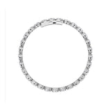 7CTW Oval Shaped Lab Grown Diamond (F/VS) Bracelet in 14K White Gold