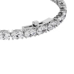 7CTW Oval Shaped Lab Grown Diamond (F/VS) Bracelet in 14K White Gold