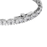 7CTW Oval Shaped Lab Grown Diamond (F/VS) Bracelet in 14K White Gold