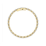 7CTW Oval Shaped Lab Grown Diamond (F/VS) Bracelet in 14K Yellow Gold