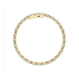 7CTW Oval Shaped Lab Grown Diamond (F/VS) Bracelet in 14K Yellow Gold