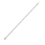 7CTW Oval Shaped Lab Grown Diamond (F/VS) Bracelet in 14K Yellow Gold