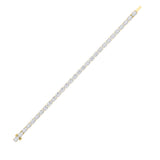 7CTW Oval Shaped Lab Grown Diamond (F/VS) Bracelet in 14K Yellow Gold
