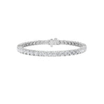 10CTW Round Shaped Lab Grown Diamond Tennis Bracelet in 14K Gold (F/VS)