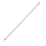 10CTW Round Shaped Lab Grown Diamond Tennis Bracelet in 14K Gold (F/VS)
