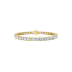 12CTW Round Shaped Lab Grown Diamond Tennis Bracelet in 14K Gold (F/VS)