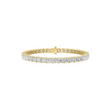 12CTW Round Shaped Lab Grown Diamond Tennis Bracelet in 14K Gold (F/VS)
