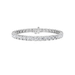 15CTW Round Shaped Lab Grown Diamond Tennis Bracelet in 14K Gold (F/VS)