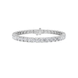 15CTW Round Shaped Lab Grown Diamond Tennis Bracelet in 14K Gold (F/VS)