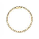 15CTW Round Shaped Lab Grown Diamond Tennis Bracelet in 14K Gold (F/VS)