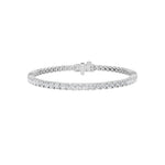 5CTW Round Shaped Lab Grown Diamond (F/VS) Bracelet in 14K White Gold