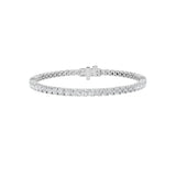 5CTW Round Shaped Lab Grown Diamond (F/VS) Bracelet in 14K White Gold