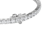 5CTW Round Shaped Lab Grown Diamond (F/VS) Bracelet in 14K White Gold