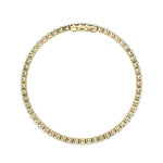 5CTW Round Shaped Lab Grown Diamond Tennis Bracelet in 14K Gold (F/VS)