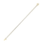 5CTW Round Shaped Lab Grown Diamond Tennis Bracelet in 14K Gold (F/VS)