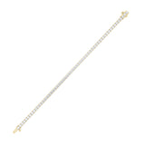 5CTW Round Shaped Lab Grown Diamond Tennis Bracelet in 14K Gold (F/VS)
