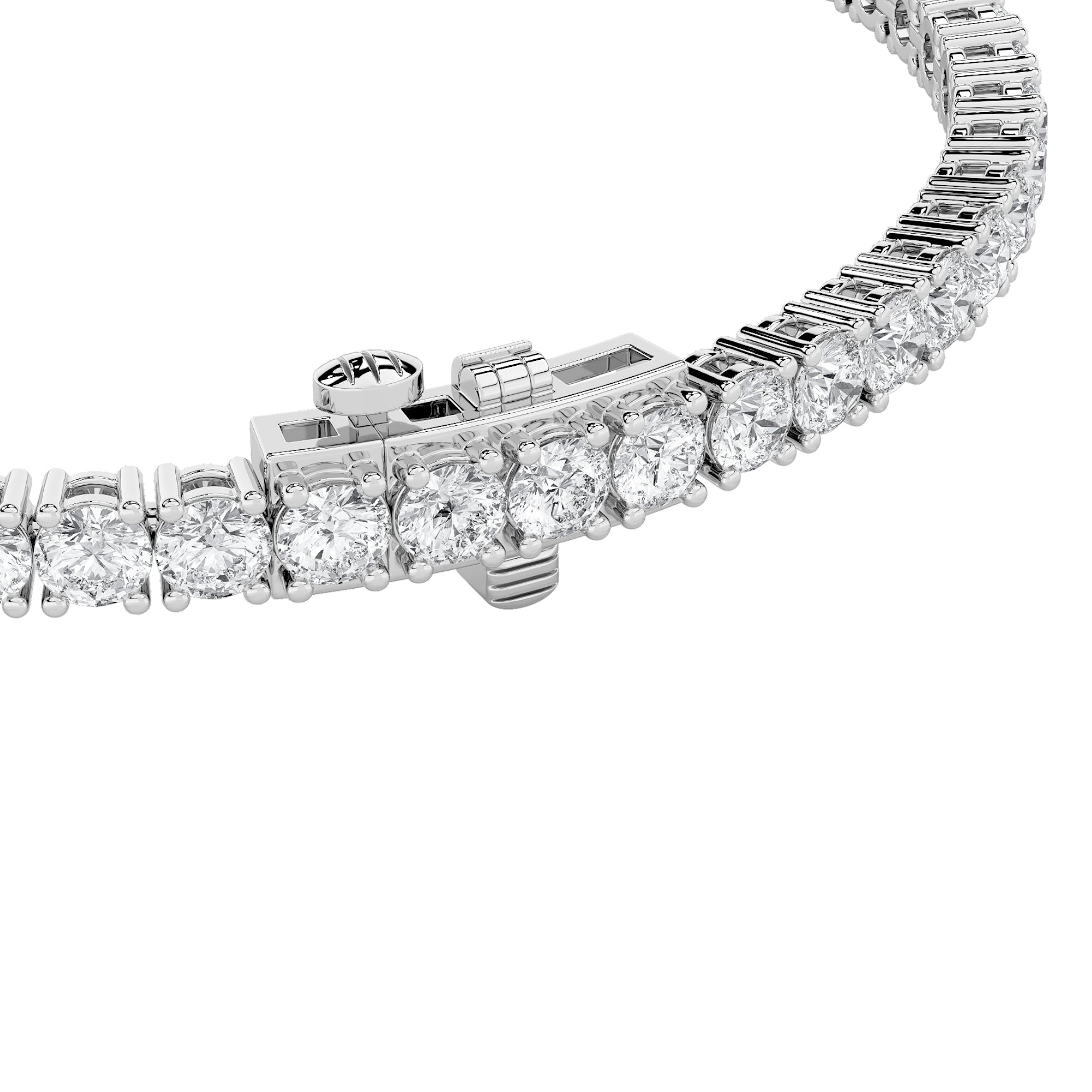 6CTW Round Shaped Lab Grown Diamond Tennis Bracelet in 14K Gold (F/VS)
