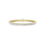 7CTW Round Shaped Lab Grown Diamond Tennis Bracelet in 14K Gold (F/VS)