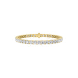 7CTW Round Shaped Lab Grown Diamond Tennis Bracelet in 14K Gold (F/VS)