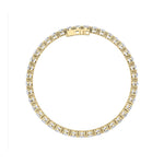 7CTW Round Shaped Lab Grown Diamond Tennis Bracelet in 14K Gold (F/VS)
