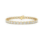 10cttw Emerald Lab Grown Diamond (F/VS ) Bracelet in 14K Gold