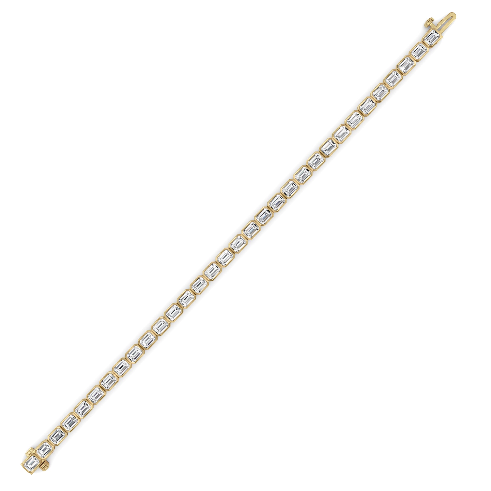 10cttw Emerald Lab Grown Diamond (F/VS ) Bracelet in 14K Gold
