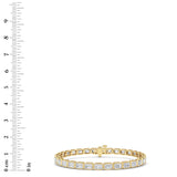 10cttw Emerald Lab Grown Diamond (F/VS ) Bracelet in 14K Gold