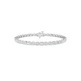 15CTW Emerald Shaped Lab Grown Diamond (F/VS) East West Bezel Set Bracelet in 14K Gold
