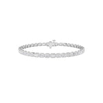 5CTW Emerald Shaped Lab Grown Diamond (F/VS) East West Bezel Set Bracelet in 14K Gold