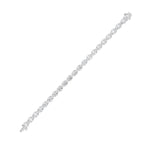 15CTW Oval Shaped Lab Grown Diamond (F/VS) East West Bezel Set Bracelet in 14K Gold