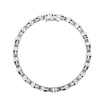 15CTW Oval Shaped Lab Grown Diamond (F/VS) East West Bezel Set Bracelet in 14K Gold