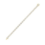 15CTW Oval Shaped Lab Grown Diamond (F/VS) East West Bezel Set Bracelet in 14K Gold