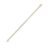 15CTW Oval Shaped Lab Grown Diamond (F/VS) East West Bezel Set Bracelet in 14K Gold