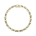 15CTW Oval Shaped Lab Grown Diamond (F/VS) East West Bezel Set Bracelet in 14K Gold